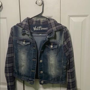 Blue, Purple, and White Jean Jacket